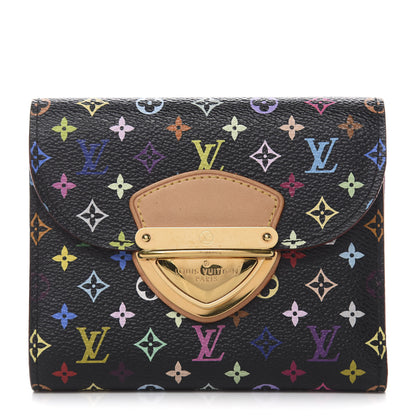 Louis Vuitton Monogram Multicolor Joey Wallet Black Grenade 1 of 6