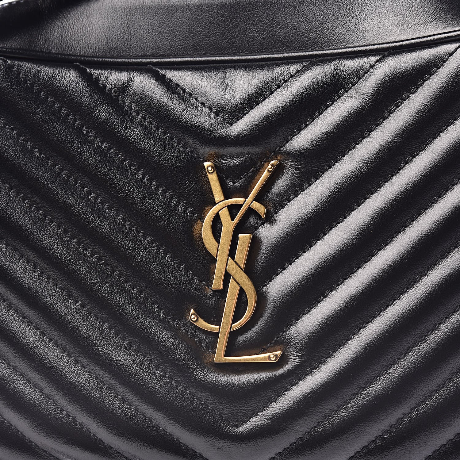 Saint Laurent Calfskin Matelasse Monogram Lou Camera Bag Black 11 of 11