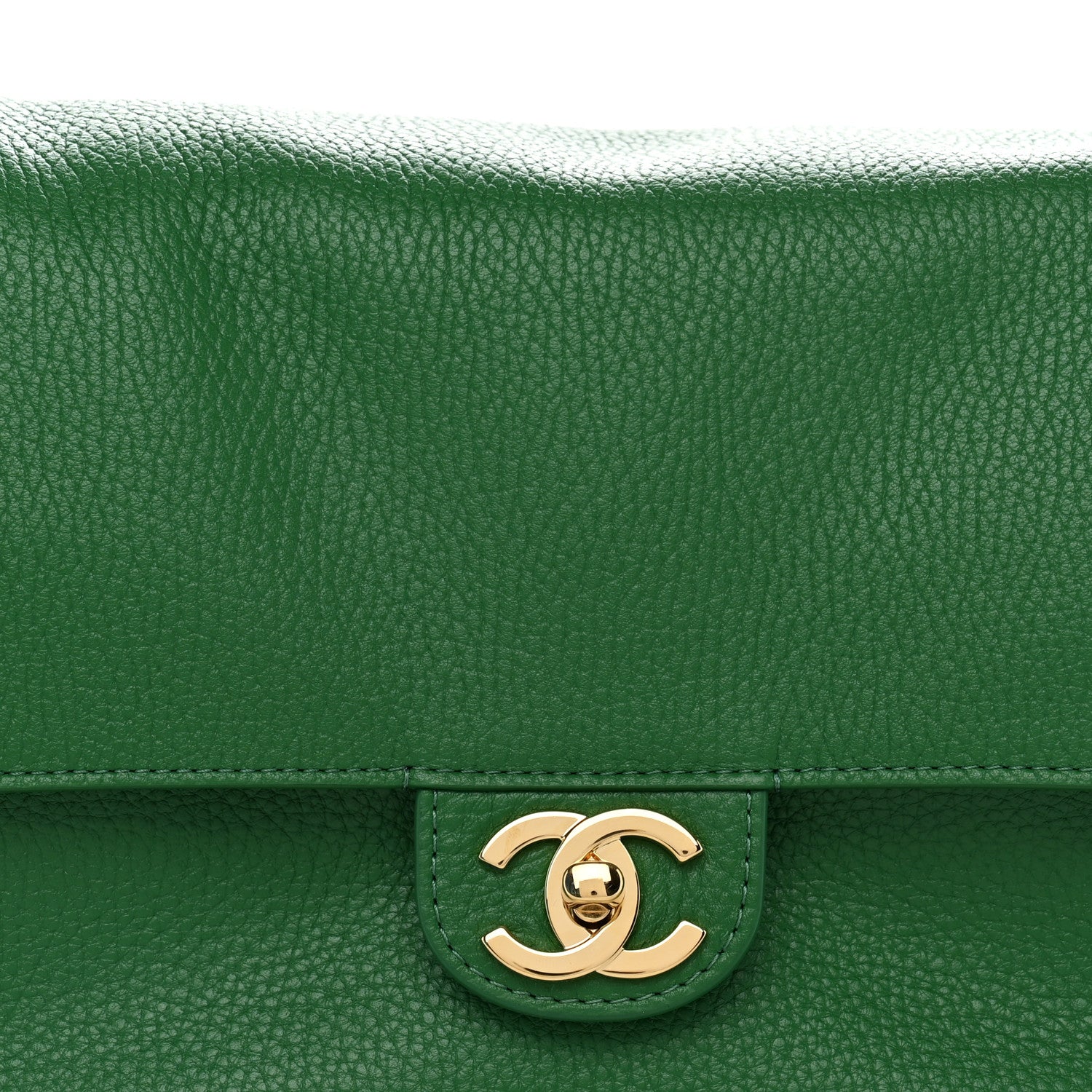 Chanel Grained Calfskin Small Souplissimo Maxi Flap Green 8 of 11