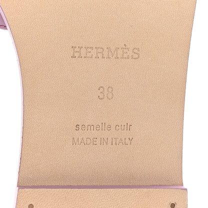 Hermes Calfskin Oran Sandals 38 Bruyère 7 of 10