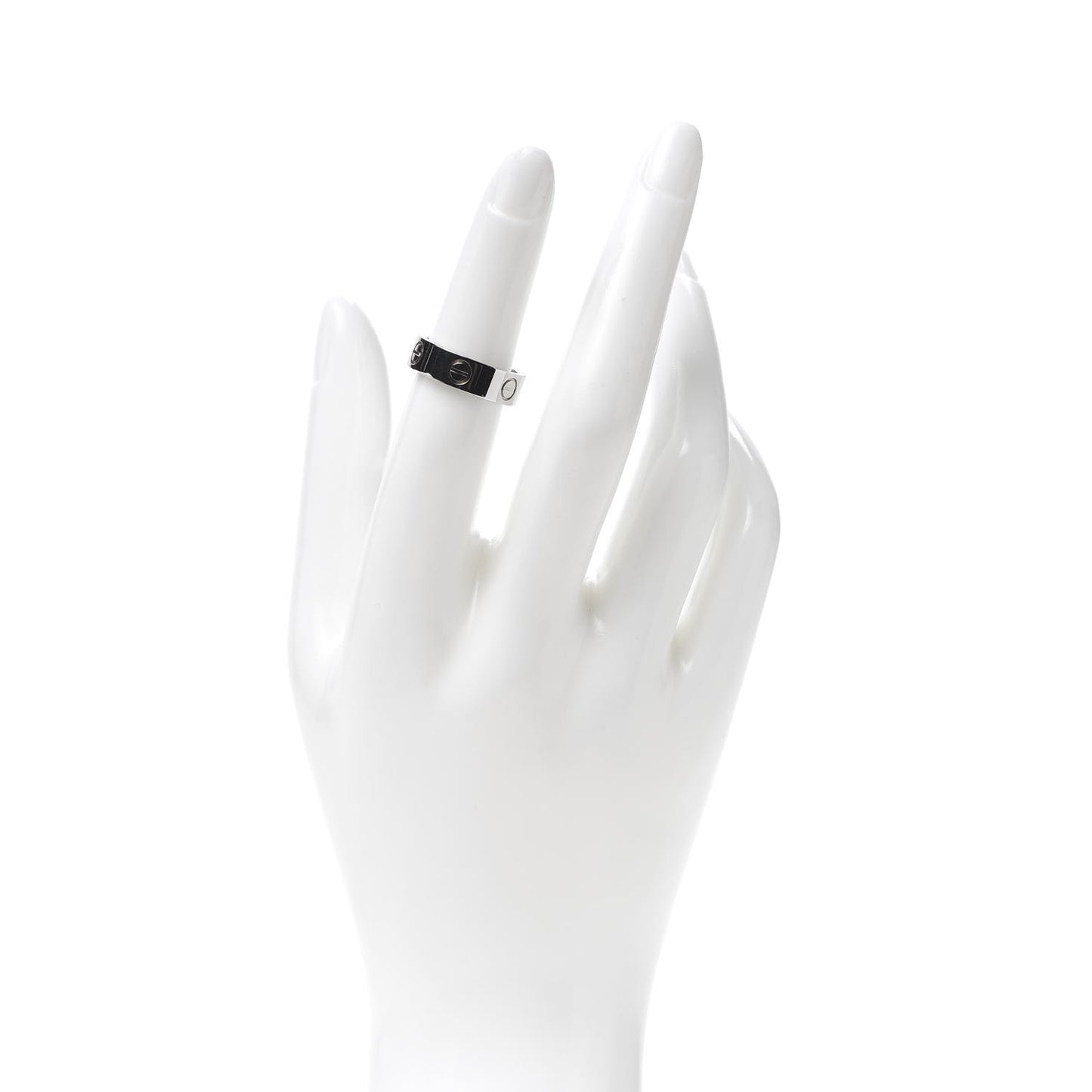 18K White Gold 5.5mm LOVE Ring 50 5.25