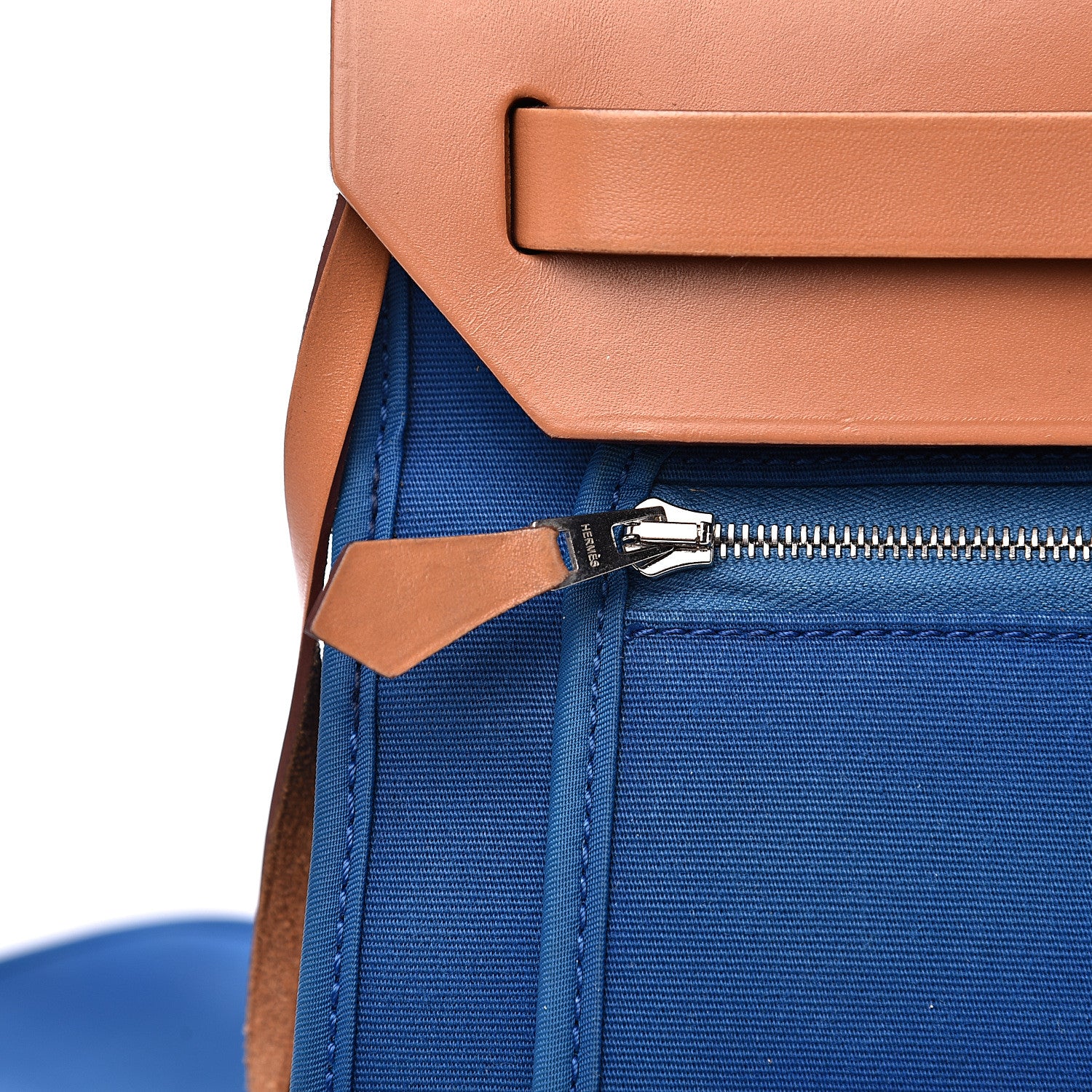 Hermes Vache Hunter Toile Herbag Zip 31 PM Azur Natural 9 of 15