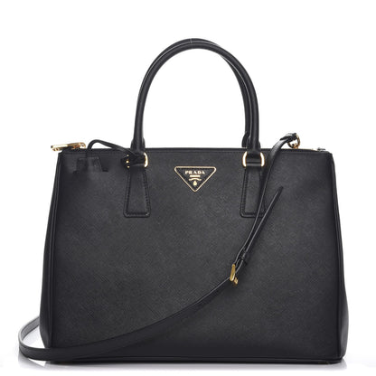 Prada Saffiano Medium Galleria Double Zip Tote Black 1 of 10