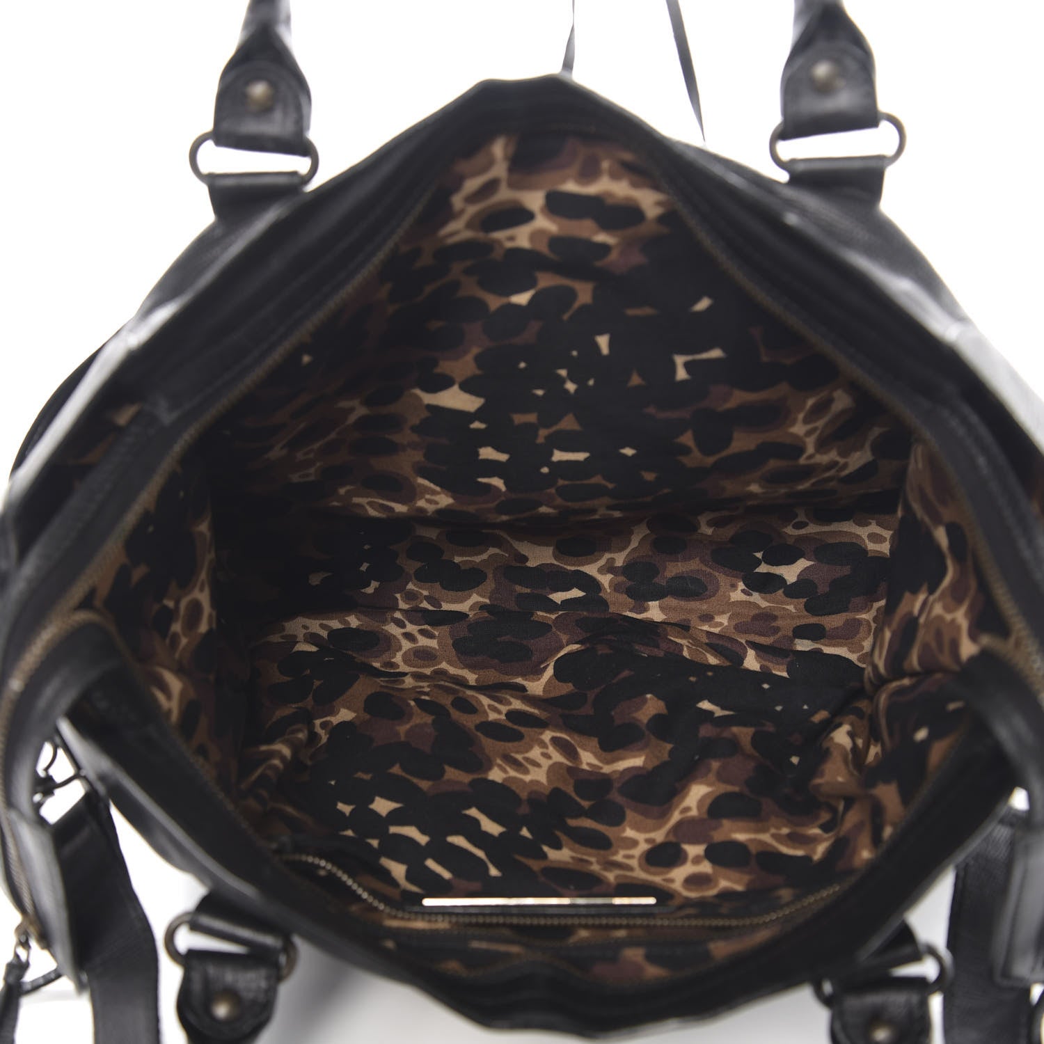 Balenciaga Agneau Lizard Embossed Classic Hardware City Black 6 of 14