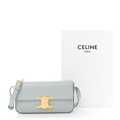 Celine Shiny Calfskin Triomphe Shoulder Bag Soft Blue 13 of 13