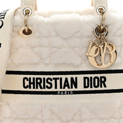 Christian Dior Shearling Cannage Medium Lady D- Lite Ecru 8 of 11