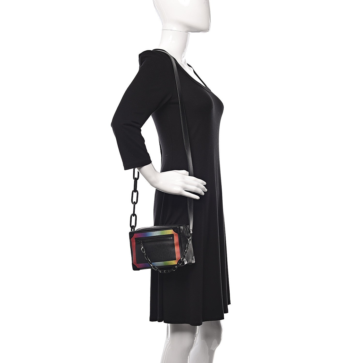 Louis Vuitton Taiga Rainbow Mini Soft Trunk Black 2 of 13