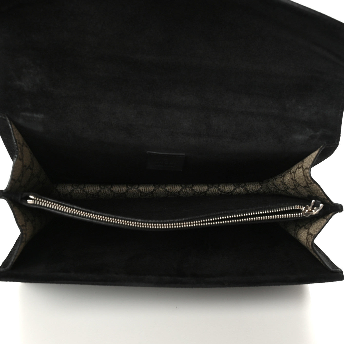 GG Supreme Monogram Medium Dionysus Shoulder Bag Black