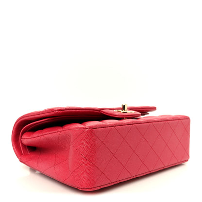 Chanel Caviar Quilted Small Double Flap Dark Pink 4 of 11