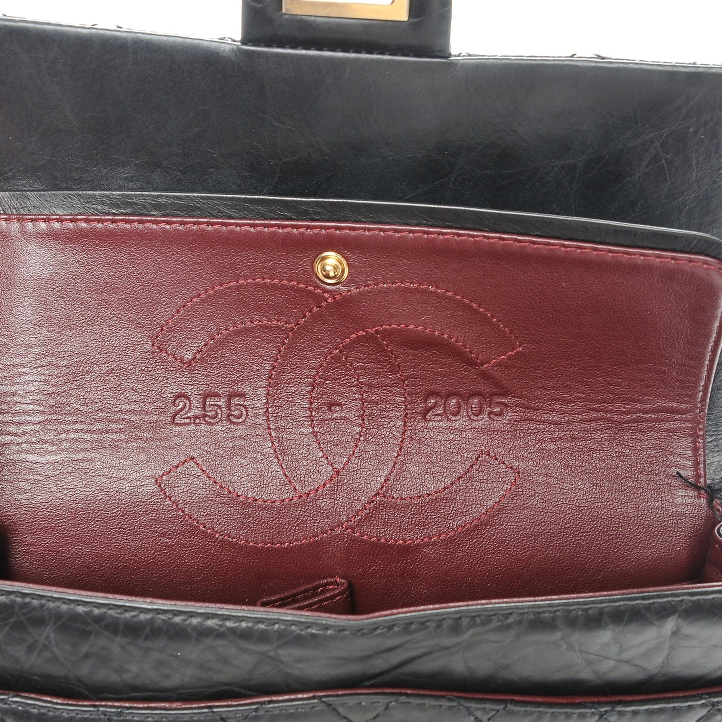 Aged Calfskin 50th Anniversary 2.55 Reissue 225 Flap Black