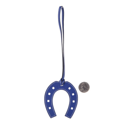 Hermes Swift Paddock Horseshoe Bag Charm Bleu Electrique 2 of 3