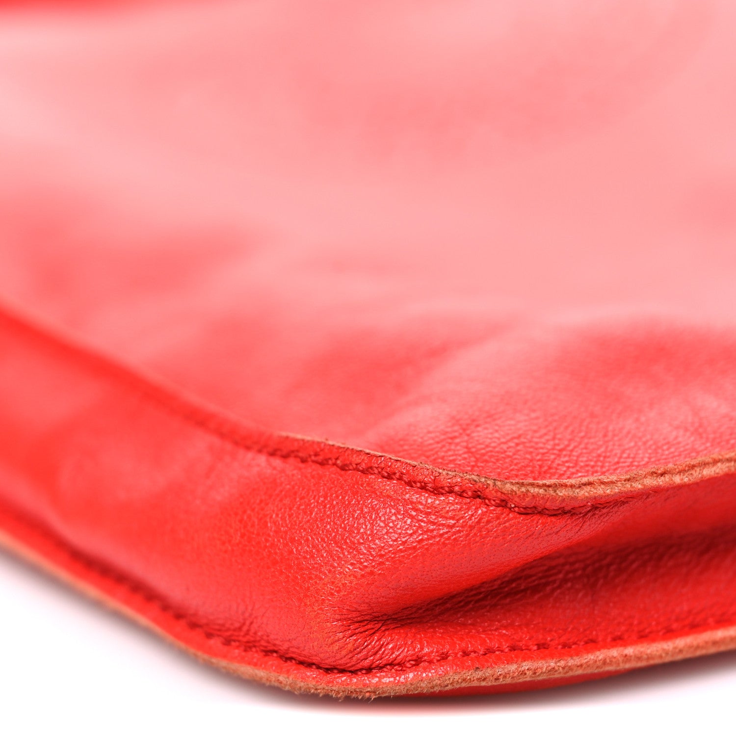 Hermes Lambskin Clou De Selle Pouch Rouge 9 of 11