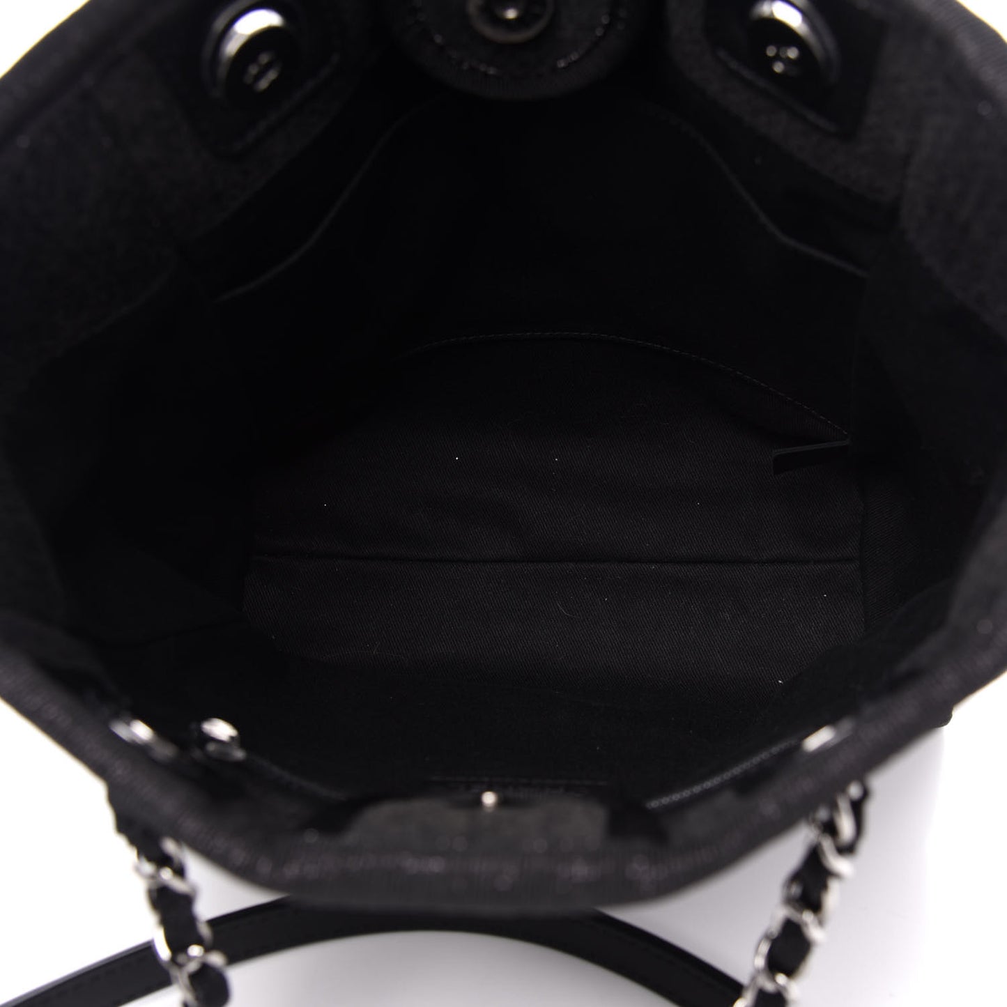 Lurex Boucle Mini Deauville Tote Black