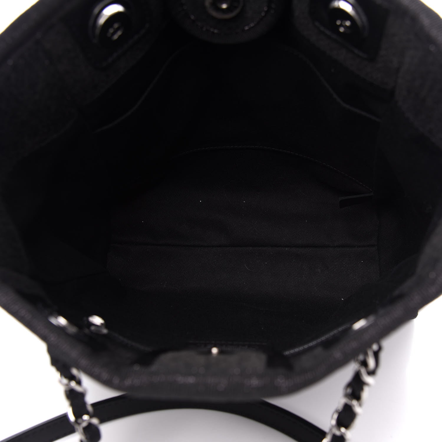 Chanel Lurex Boucle Mini Deauville Tote Black 5 of 10