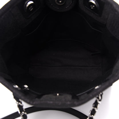 Chanel Lurex Boucle Mini Deauville Tote Black 5 of 10