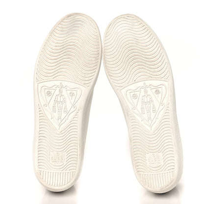 Gucci Calfskin Interlocking G Perforated Womens Ace Sneakers 38.5 White Grey Sky 6 of 10