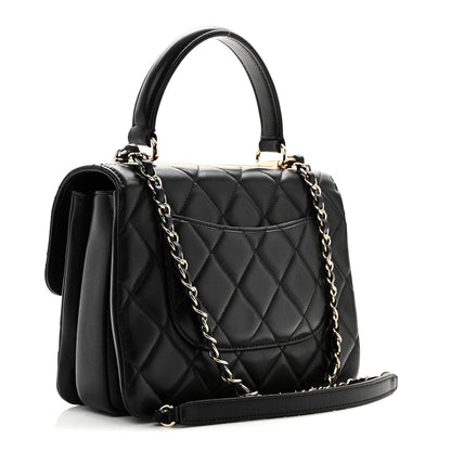 Chanel Lambskin Quilted Small Trendy CC Dual Handle Flap Bag Black 3 of 11