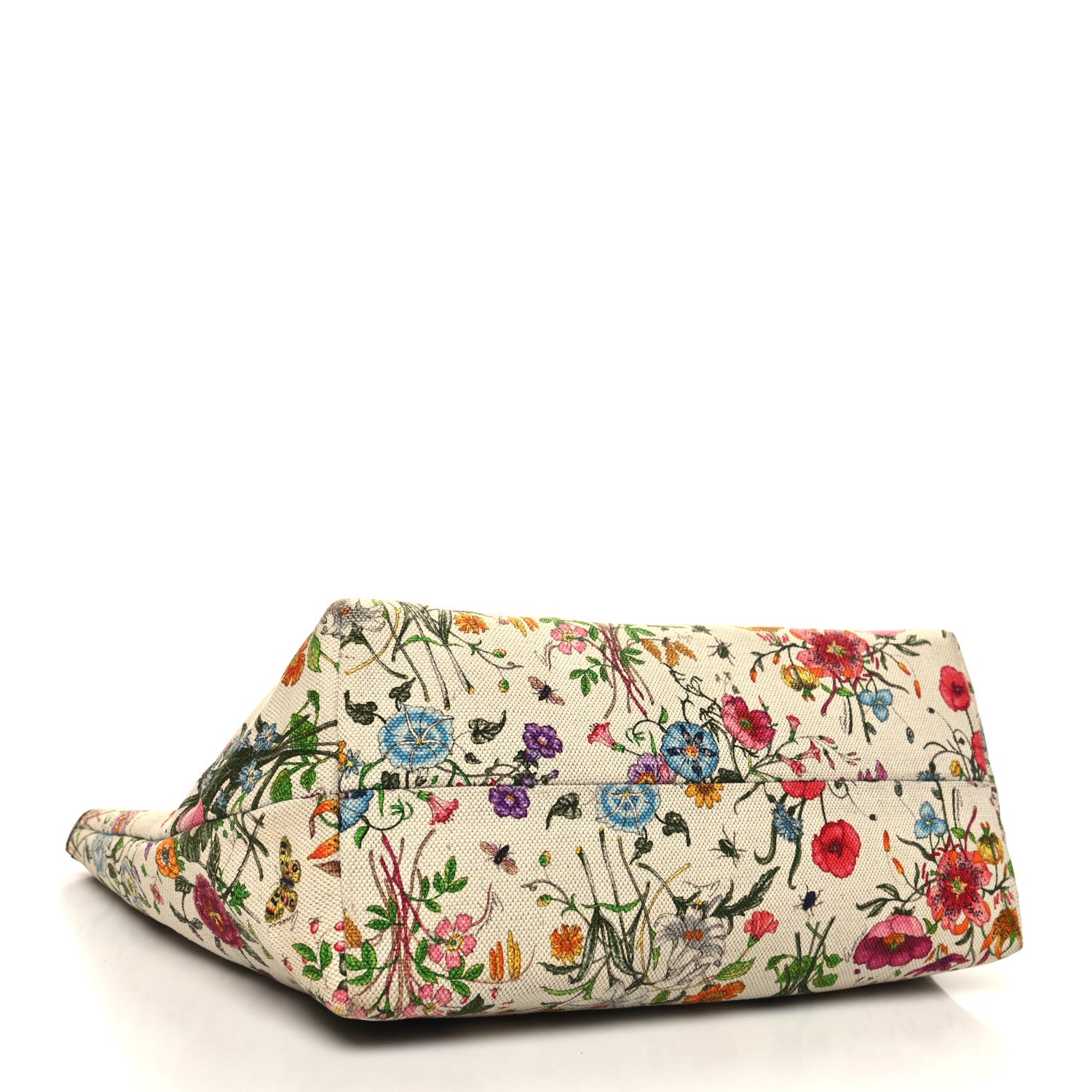 Gucci Canvas Flora Floral Medium Jolicoeur Tote White 4 of 13