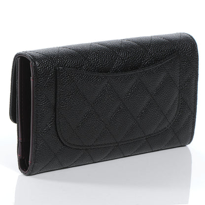 Chanel Caviar Quilted Large Flap Wallet Black 3 of 9
