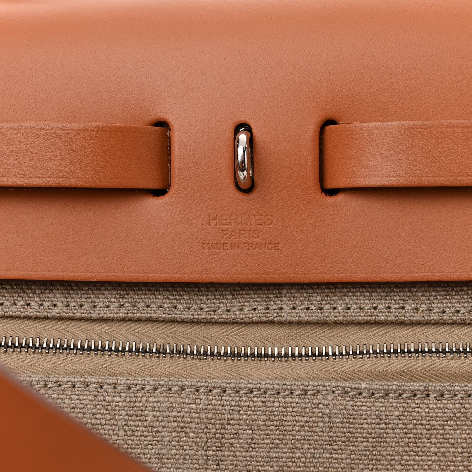 Hermes Toile De Camp Vache Hunter Herbag Zip Retourne 31 PM Ficelle Naturel 7 of 13