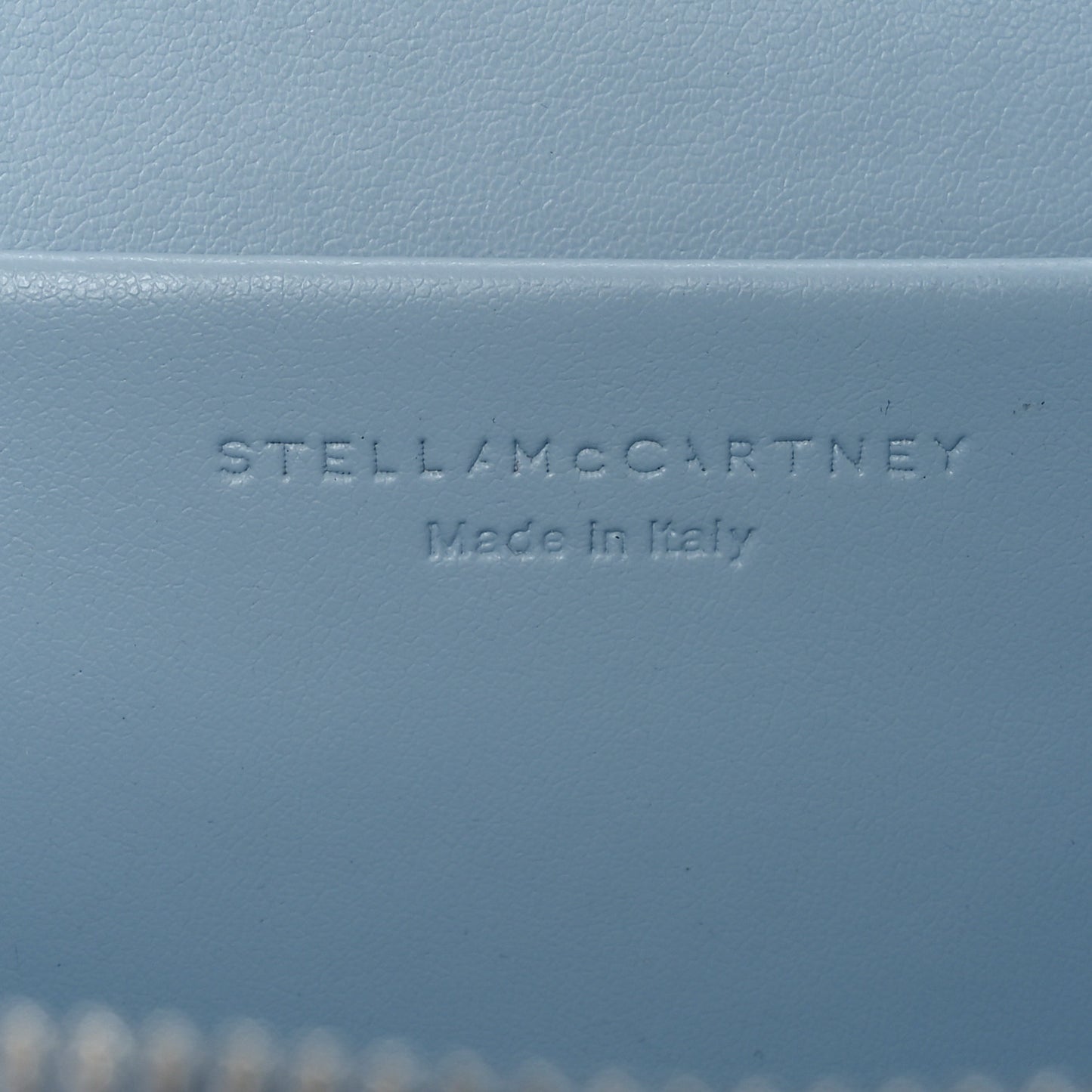 Metallic Shaggy Deer Falabella Cosmetic Case Blue
