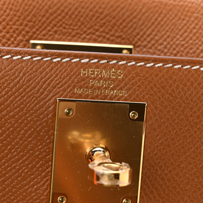 Hermes Epsom Kelly Sellier 28 Gold 6 of 11