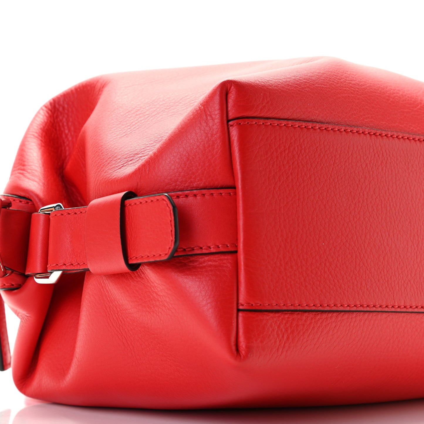 Pebbled Calfskin Small Nightingale Red