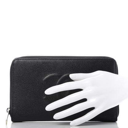 Chanel Caviar Large Timeless CC Zip Around Organizer Wallet Black 2 of 11