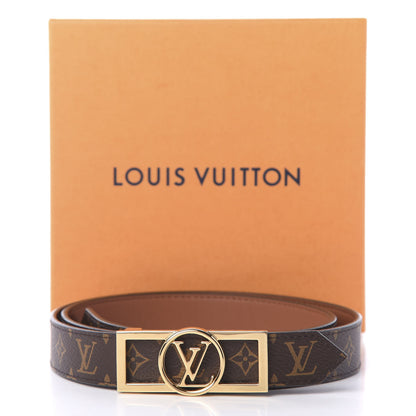 Louis Vuitton Monogram 25mm Dauphine Reversible Belt 75 30 Tan 6 of 6