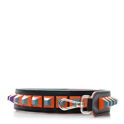 Fendi Calfskin Studded Strap You Navy Multicolor 1 of 5