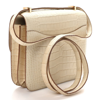 Hermes Matte Alligator Constance 18 Beton 3 of 13