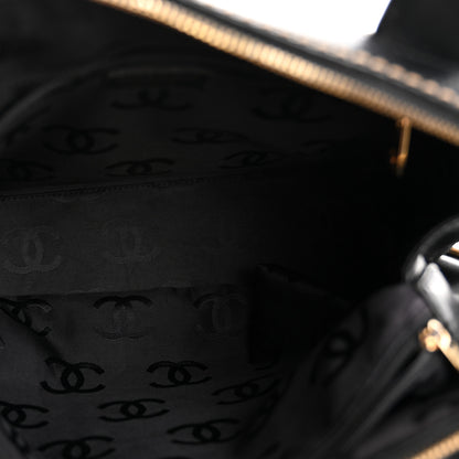 Chanel Calfskin Wild Stitch Vertical Top Handle Bag Black 6 of 16