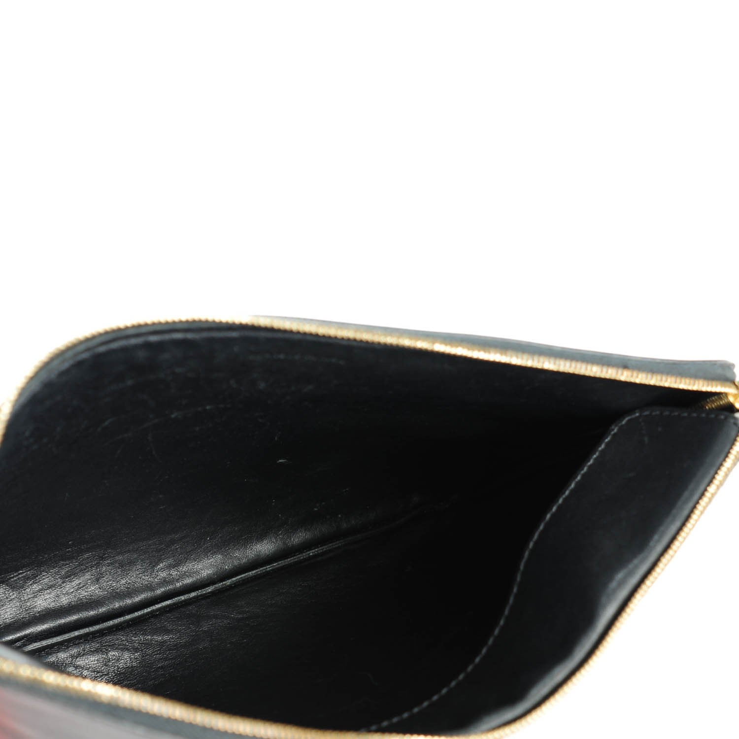 Celine Lambskin Zip Pouch Clutch Black 5 of 7