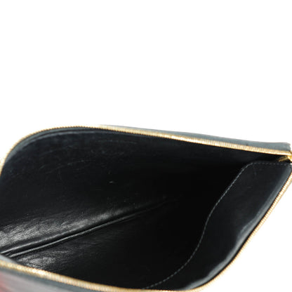 Celine Lambskin Zip Pouch Clutch Black 5 of 7