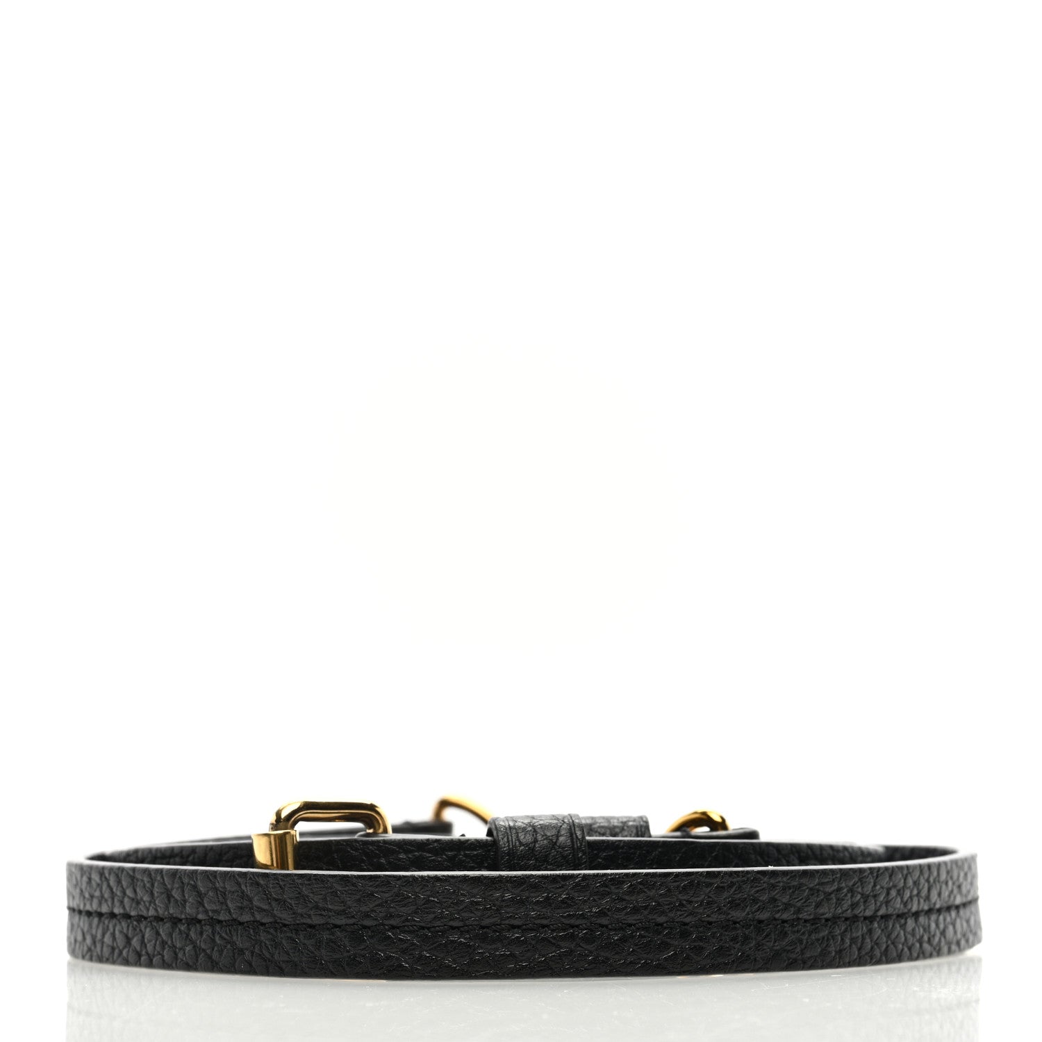 Louis Vuitton Calfskin Adjustable Retiro NM Shoulder Strap Black 2 of 3
