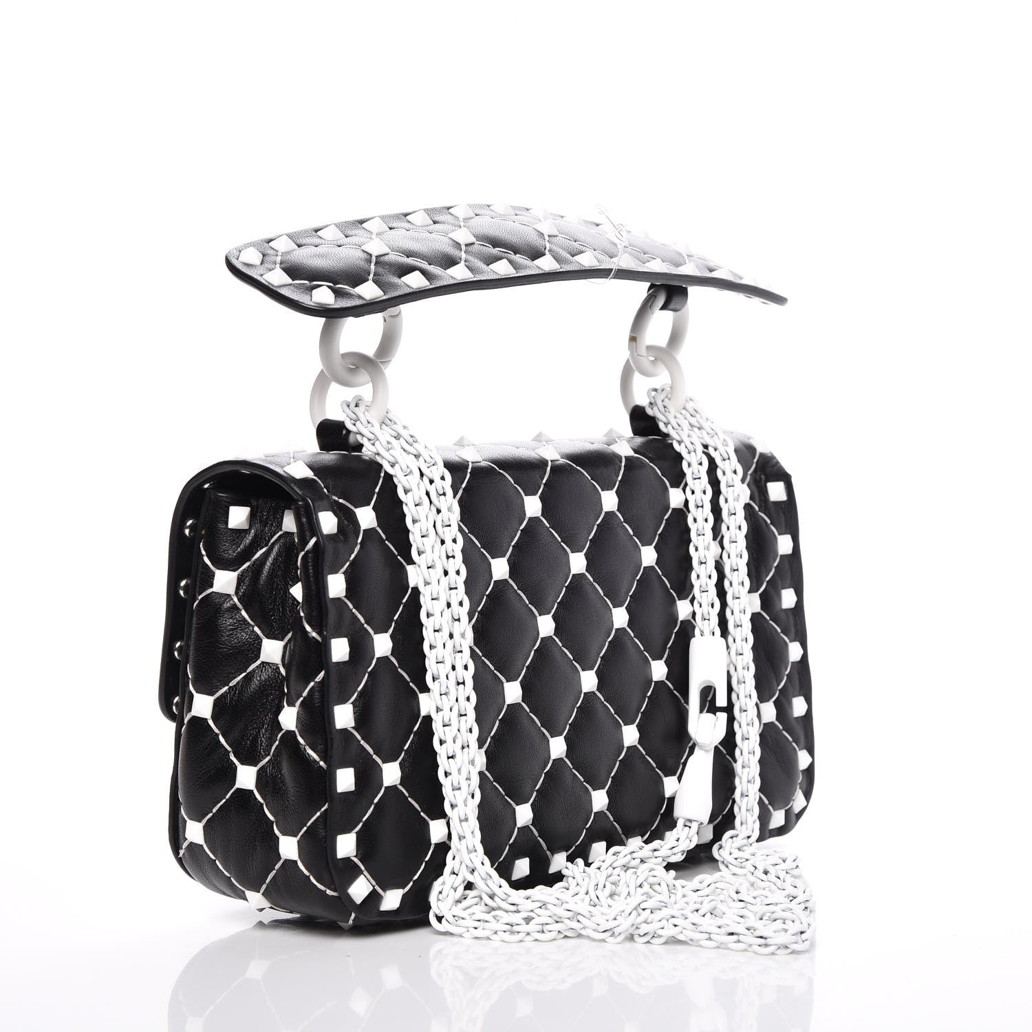Valentino Garavani Lambskin Small Free Rockstud Spike Shoulder Bag Black 3 of 9
