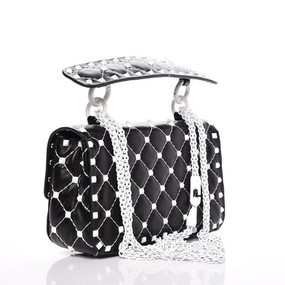 Valentino Garavani Lambskin Small Free Rockstud Spike Shoulder Bag Black 3 of 9
