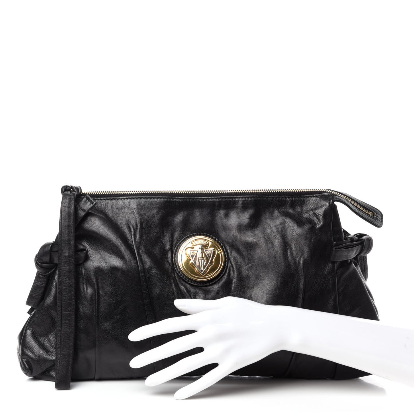 Calfskin Hysteria Large Clutch Black