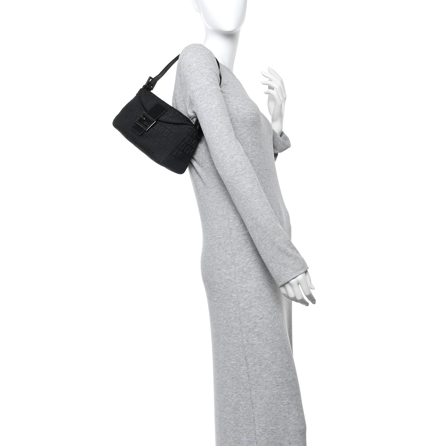 Fendi Zucchino Baguette Black 2 of 9