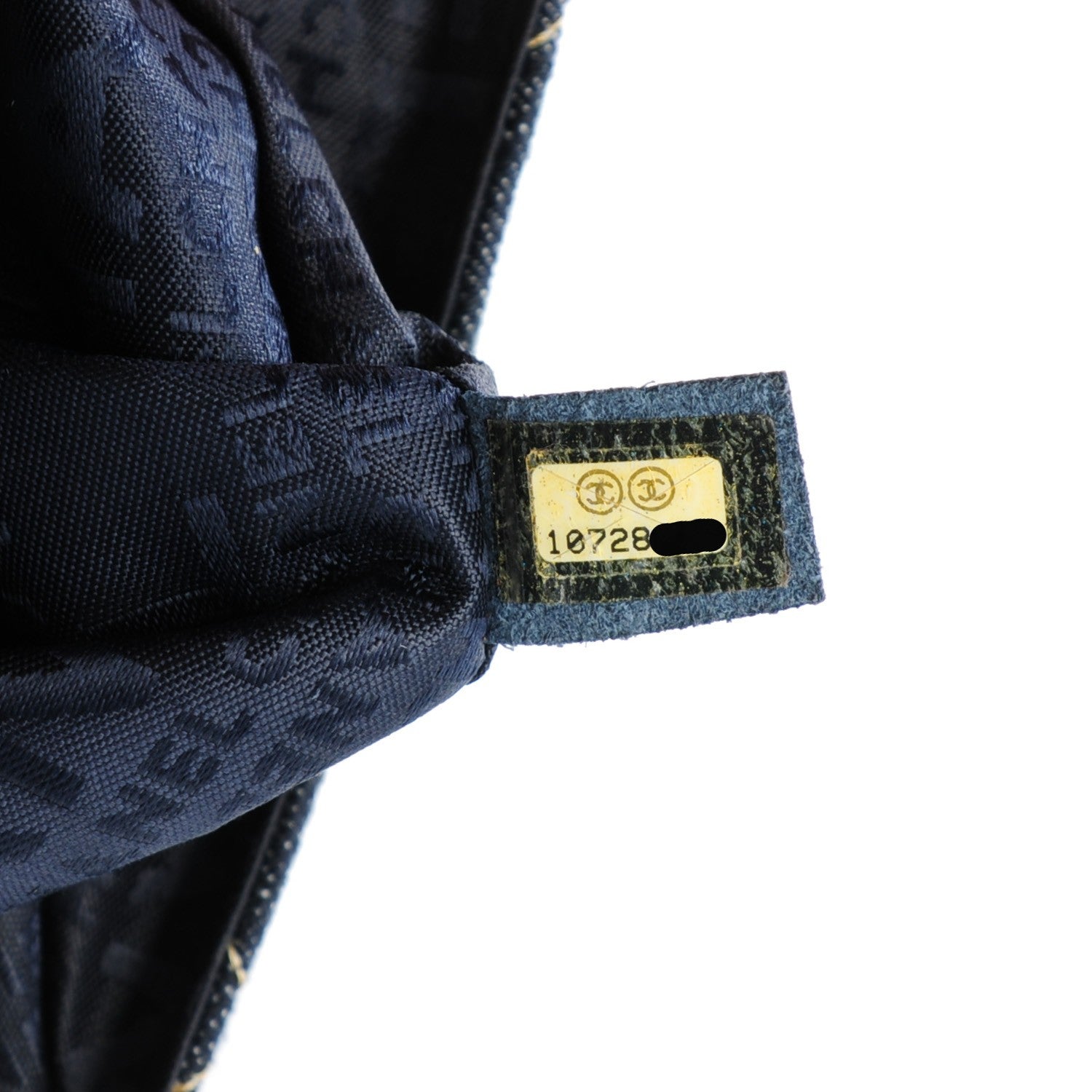 Chanel Denim Quilted Jumbo Diagonal CC Flap Blue 7 of 7