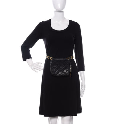 Chanel Lambskin Quilted Waist Belt Bag Black 3 of 10