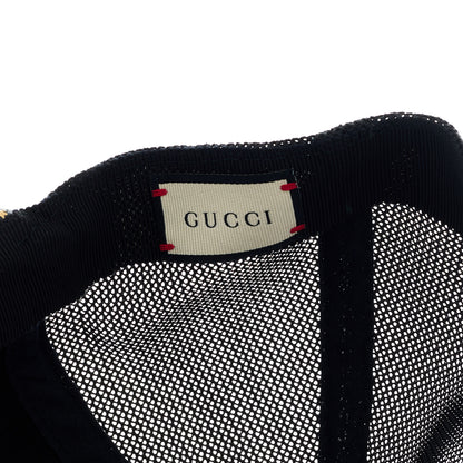 Gucci X SEGA Calfskin GUCCY Stars Baseball Hat M Black Gold 8 of 9