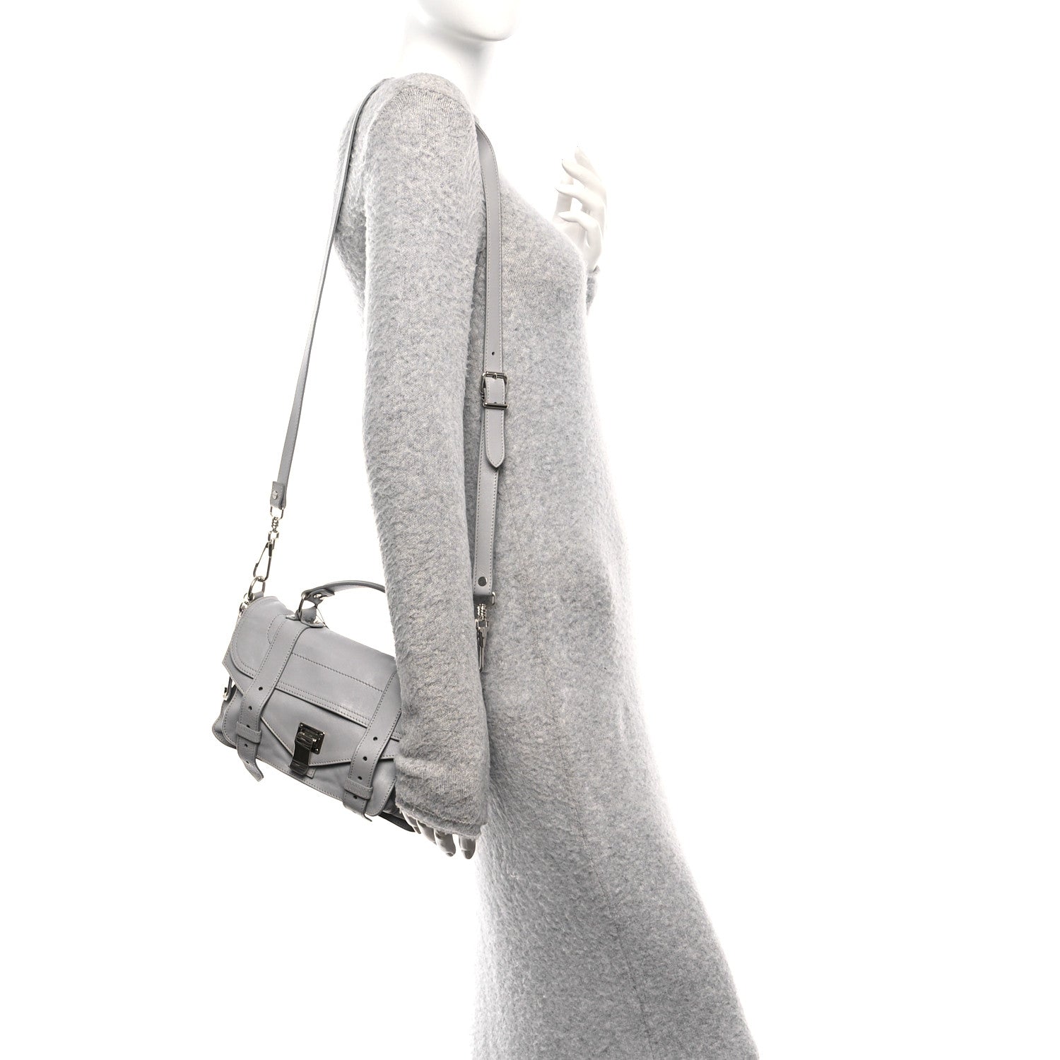 Proenza Schouler Lambskin PS1 Satchel Fog 2 of 16