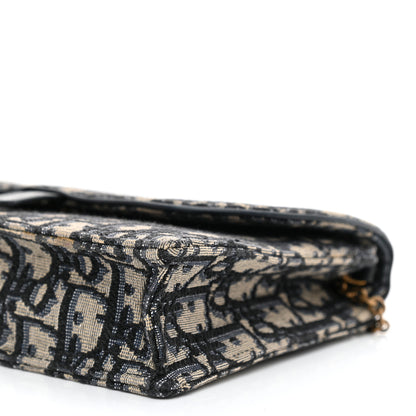 Christian Dior Oblique Saddle Chain Pouch Blue 7 of 8