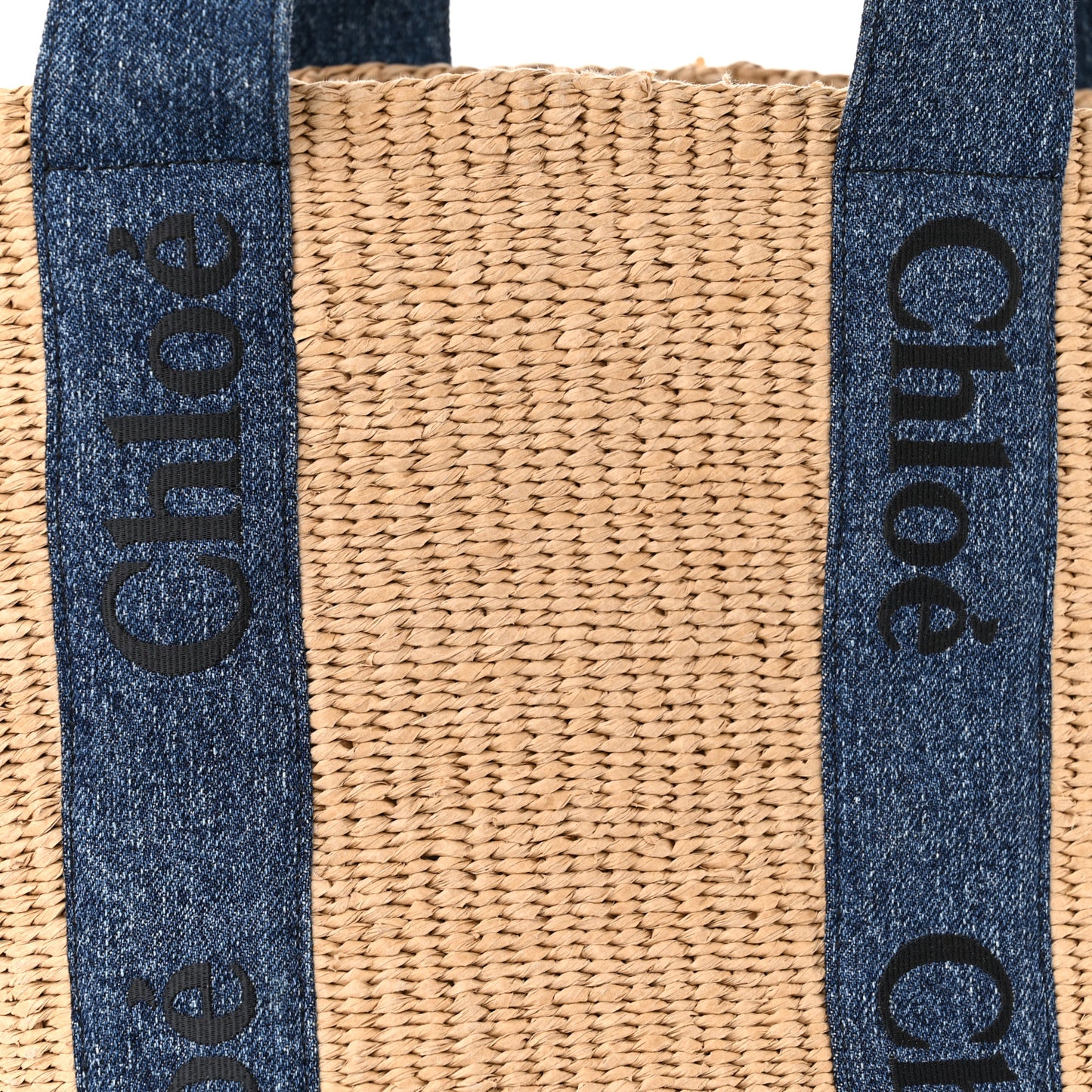 Woven Large Woody Basket Tote Denim