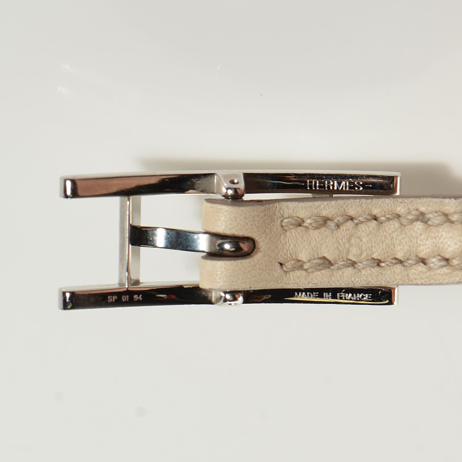 Hermes Swift Hapi 3MM Triple Tour Wrap Bracelet Small Craie 7 of 9
