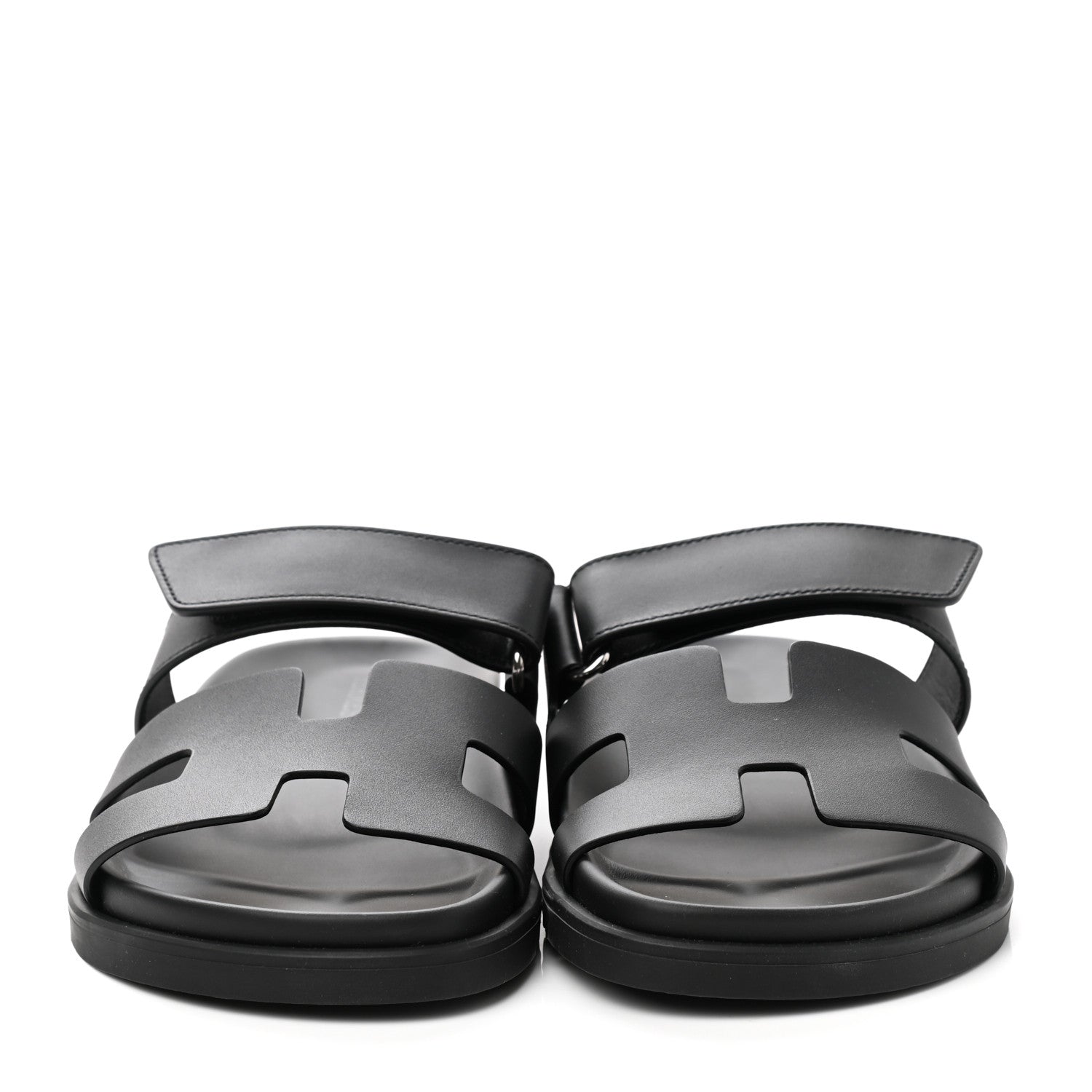 Hermes Calfskin Womens Chypre Sandals 36 Black 2 of 9