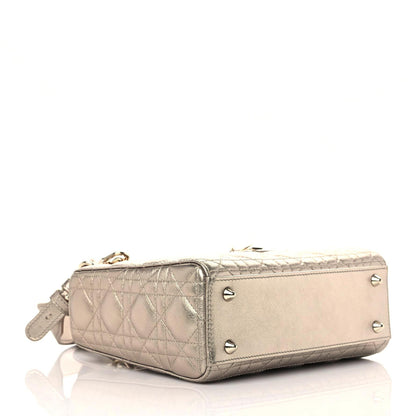 Christian Dior Metallic Calfskin Cannage Small My ABCDior Lady Dior Gold 5 of 8