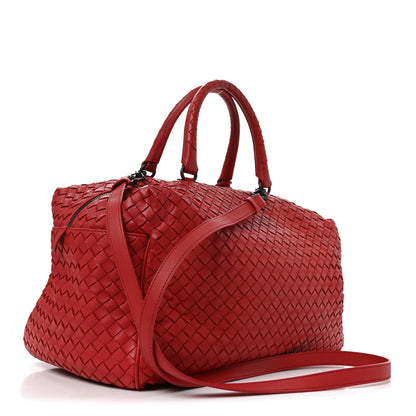 Bottega Veneta Nappa Intrecciato Boston Carmine 3 of 11