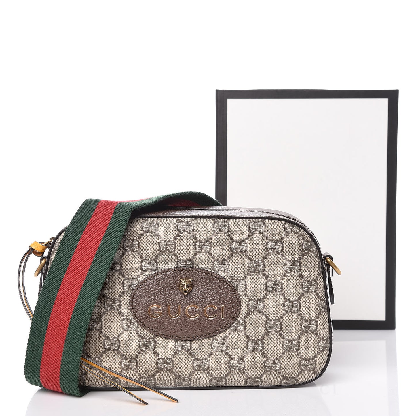 GG Supreme Monogram Web Neo Vintage Shoulder Bag Beige New Acero Crop